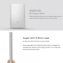 Batería Externa Xiaomi Mi Power Bank 5000 mAh Silver