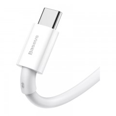 Combo Cargador Baseus 20W + Cable USB-C Blanco