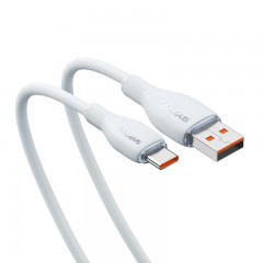 Cable Baseus Pudding 6A Usb A Tipo C 100W 1.2M Blanco