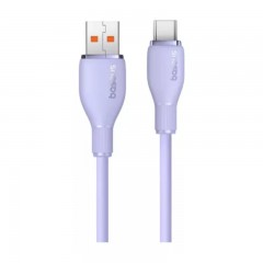 Cable Baseus Pudding 6A Usb A Tipo C 100W 2M Violeta