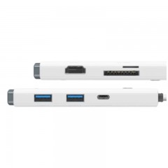 HUB tipo C de 6 puertos Baseus Serie Lite Blanco