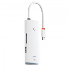 HUB tipo C de 6 puertos Baseus Serie Lite Blanco