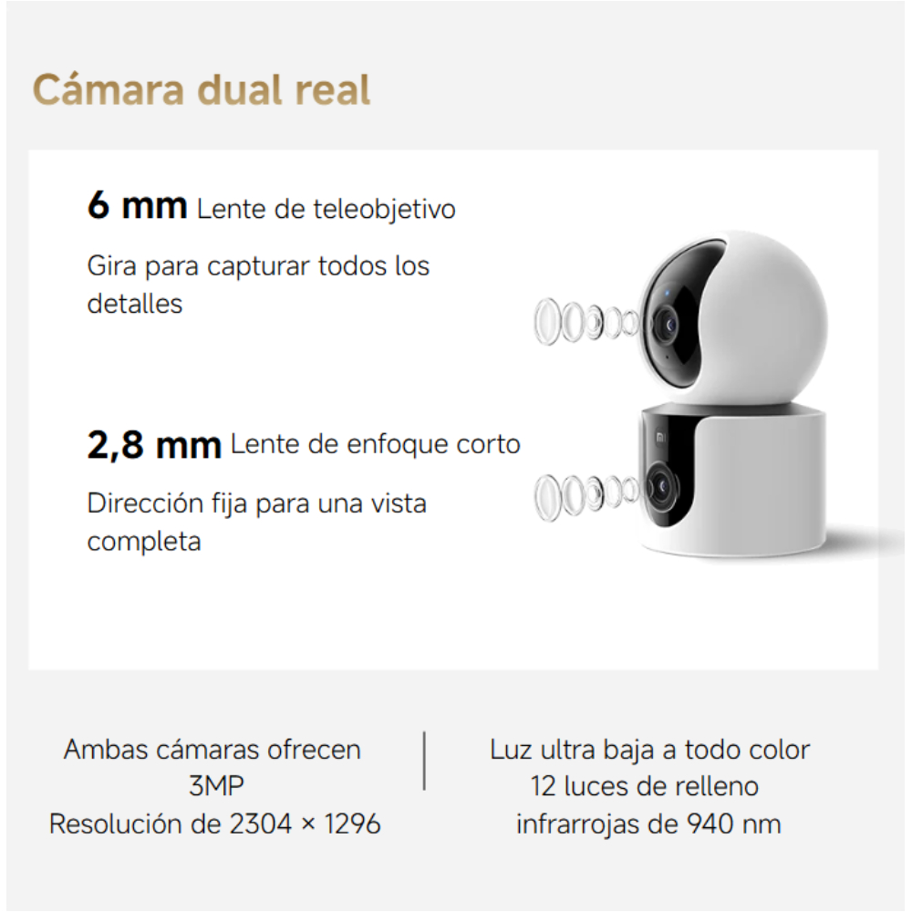 Cámara de seguridad Xiaomi Smart Camera C300 Dual