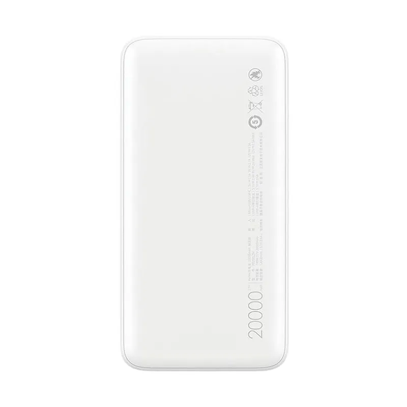 Batería Portátil Xiaomi Power Bank Redmi 18w 20000mAh Fast Charge White