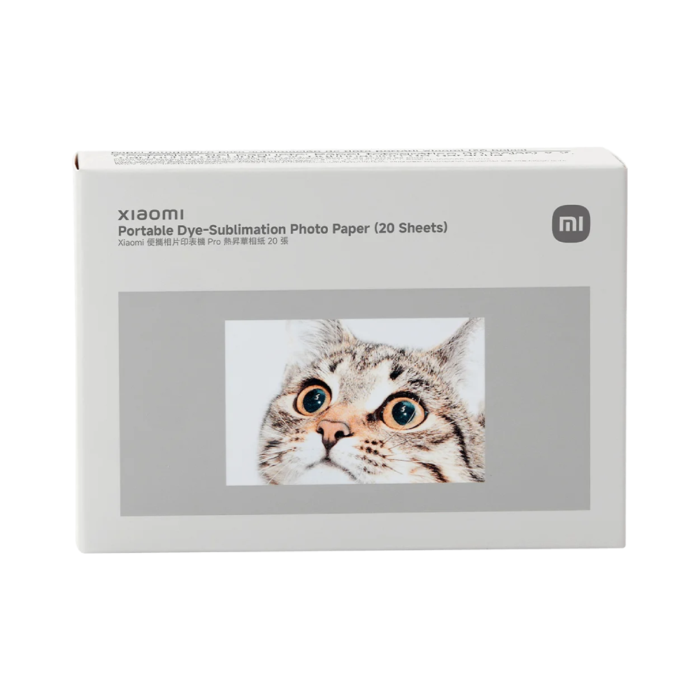 Papel Fotográfico Xiaomi Portable Dye-Sublimation Photo Paper 20 Sheets