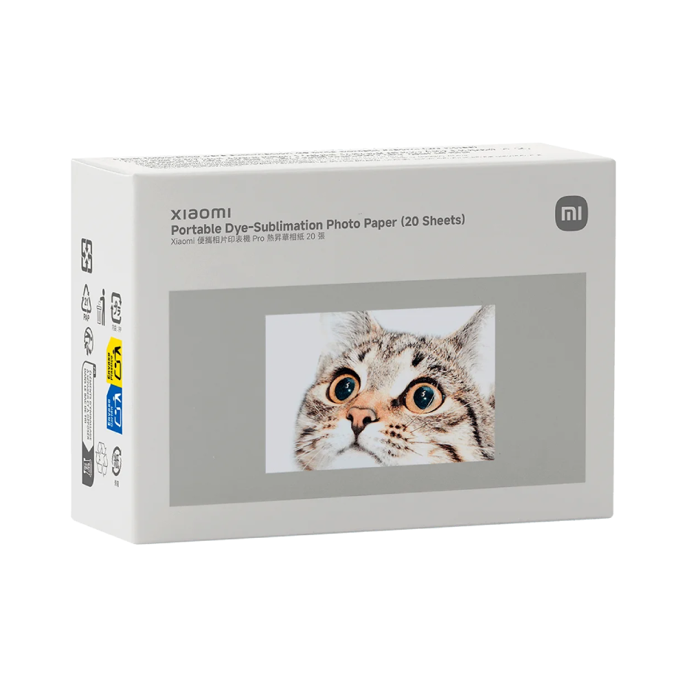 Papel Fotográfico Xiaomi Portable Dye-Sublimation Photo Paper 20 Sheets