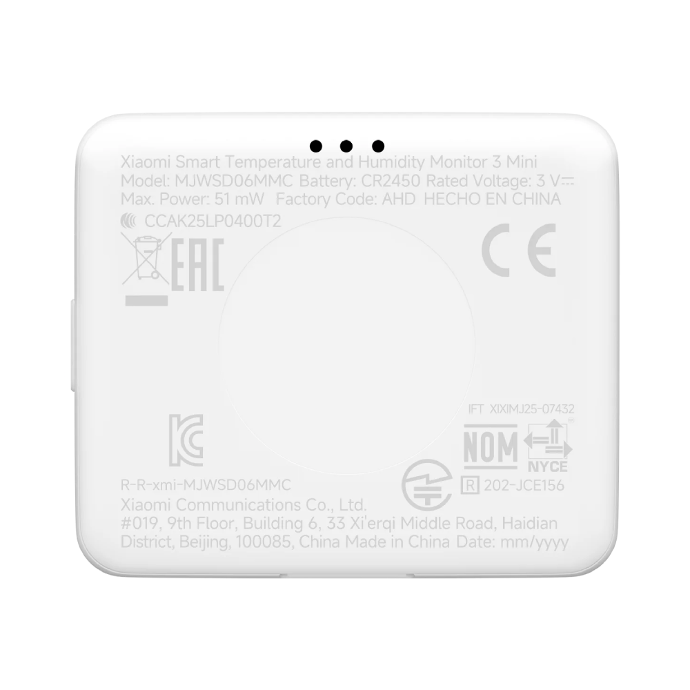Sensor de Temperatura Xiaomi Smart Temperature and Humidity Monitor 3 Mini