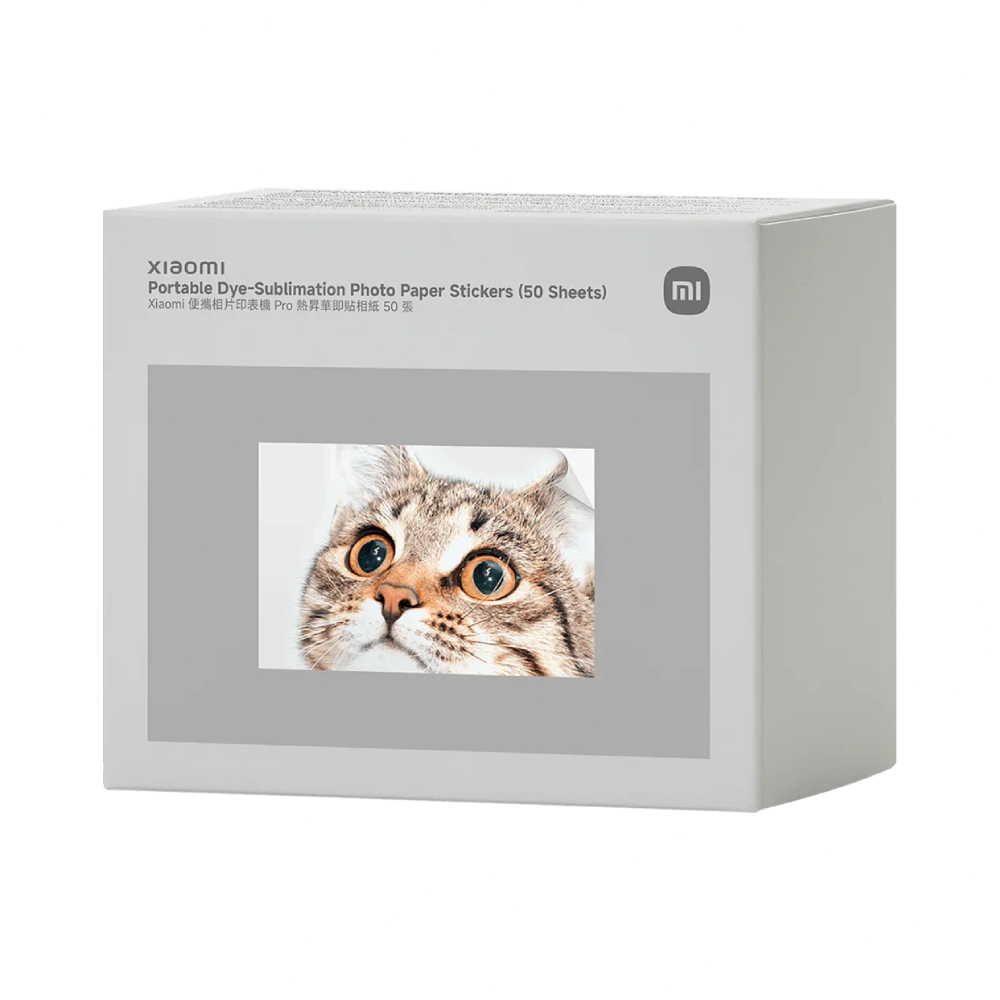 Papel Fotográfico Xiaomi Portable Dye-Sublimation Photo Paper Stickers 50 Hojas